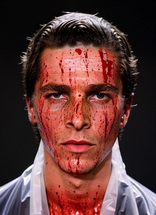 08064-2573192887-, A stunning intricate full colour portrait of (man_1), blood splattered on face, plain white background_wearing a raincoat,_epi.png